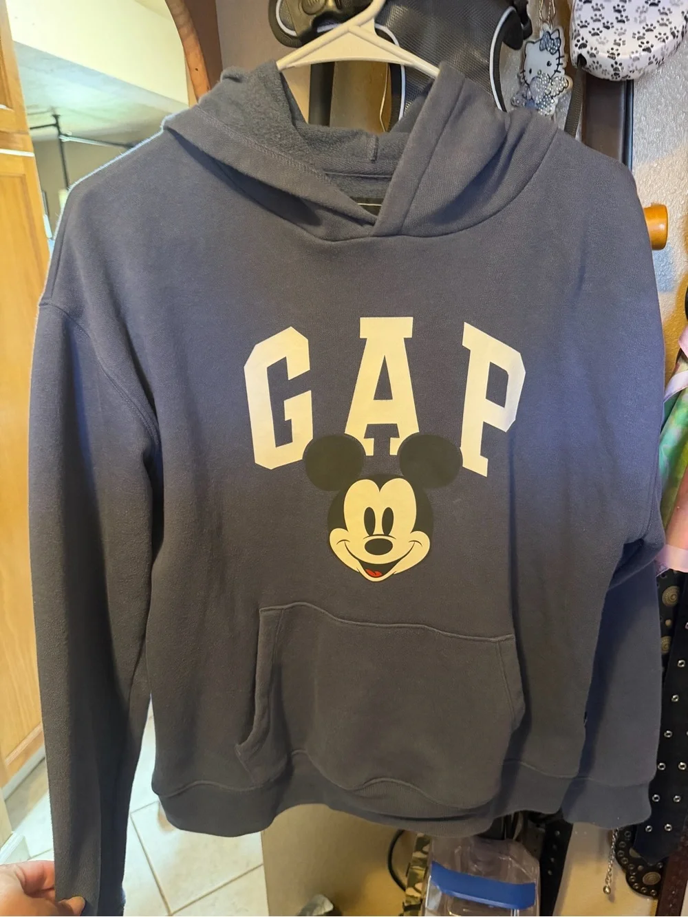 GAP Kids Gray Mickey Mouse Pullover Hoodie